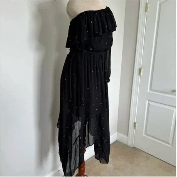 Farm Rio Black Dots One Shoulder Dress Size Medium NWT - Picture 8 of 15